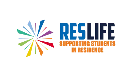 Residence Life Logo coloured beams depicting the wellness wheel